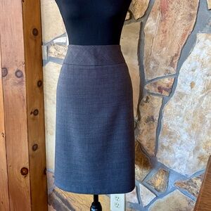 Glen Check Pencil Skirt Lined Gray Black (12)